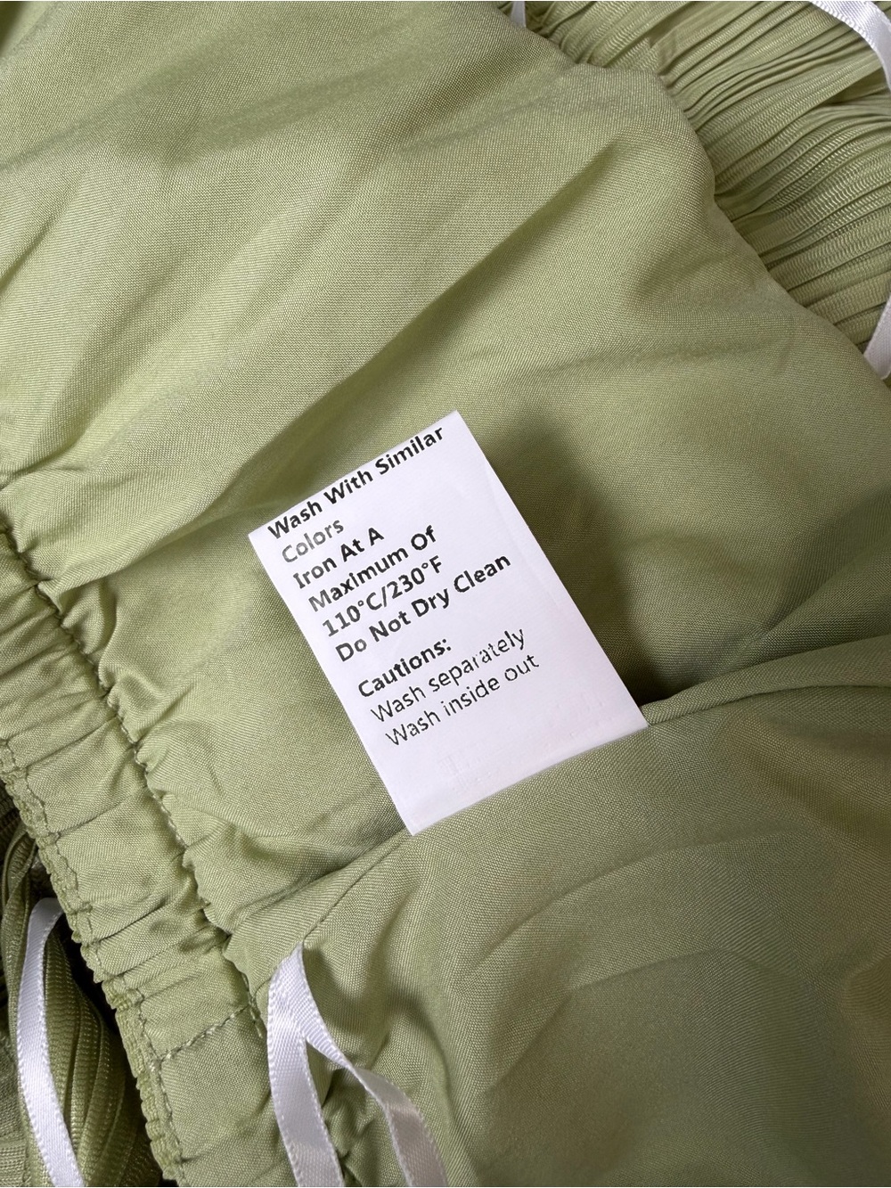 Commense Pistachio Green Pleated Ruffle Cami Midi Skirt Set XL NWT - Picture 11 of 11